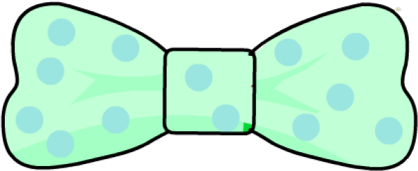 Bow Tie Clipart Easter - Polka Dot (640x480)