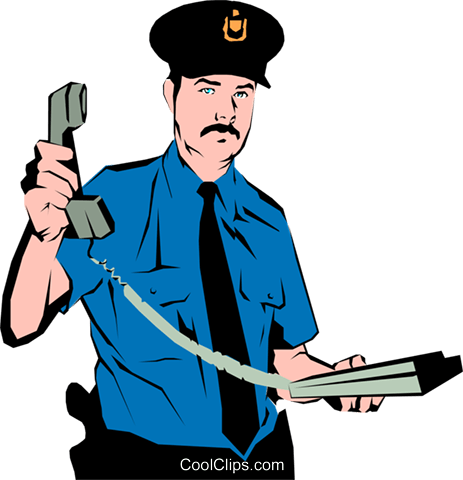 Policeman Royalty Free Vector Clip Art Illustration - Police Officer (463x480)