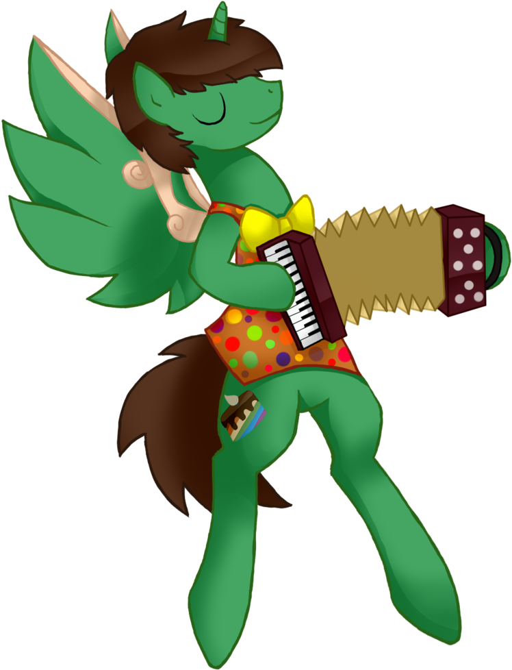 Accordion, Alicorn, Alicorn Oc, Artist - Cartoon (1024x1024)