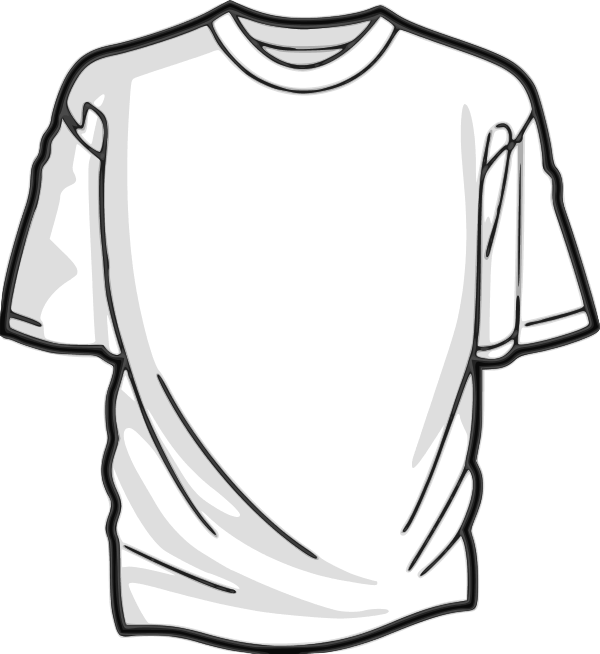Not Only Was His T Shirt Nice And Warm From Pulling - Shirt Clipart Black And White (600x654)