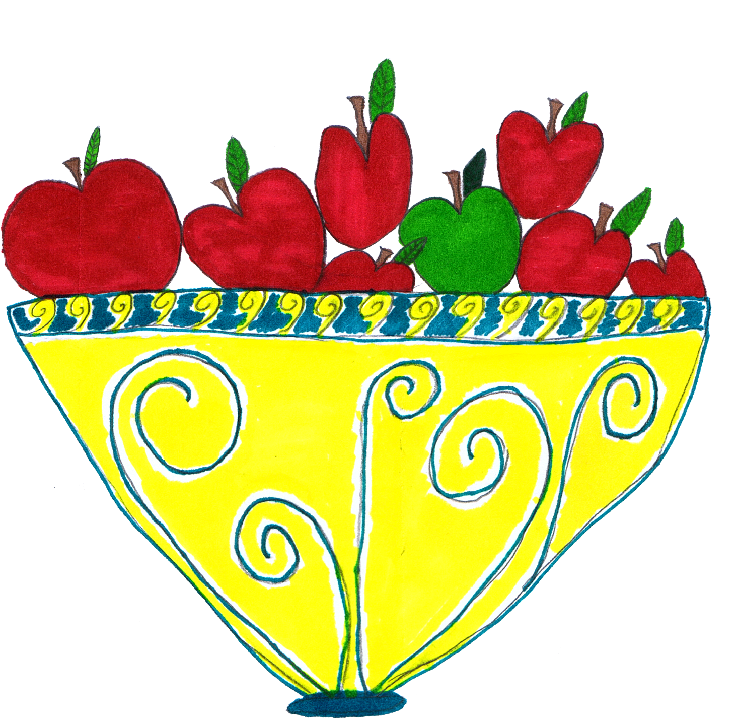 Apples Drawing By - Apples Drawing By (1547x1475)