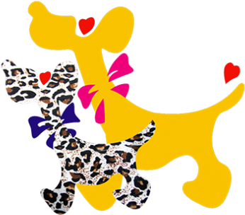 Cstar Motif Cute Cartoon Dogs Fall In Love With Hot - Cstar Motif Cute Cartoon Dogs Fall In Love With Hot (415x415)