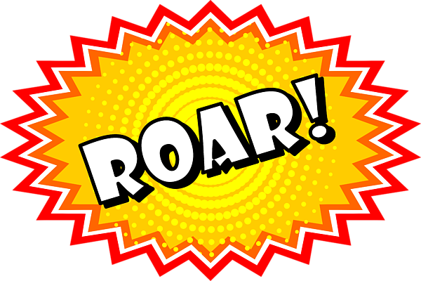 Bleed Area May Not Be Visible - Onomatopoeia Roar (600x400)