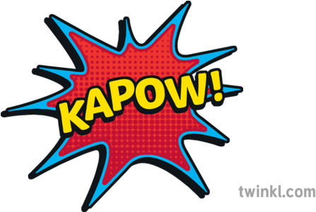 Ks Kapow Illustration Twinkl Png Onomatopoeia Png Bubble - Emblem (630x315)