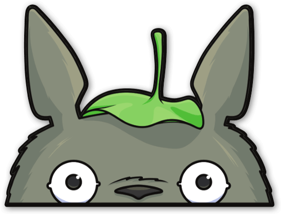 Totoro Peeker - Stikers Totoro Png (600x466)