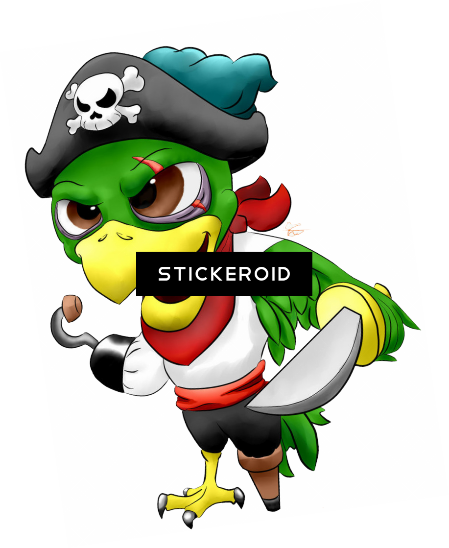 Pirate Parrot - Pirate Parrot Png (917x1119)