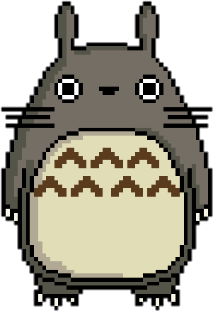 Art, Pixel, And Totoro Image - Studio Ghibli Pixel Art (480x676)
