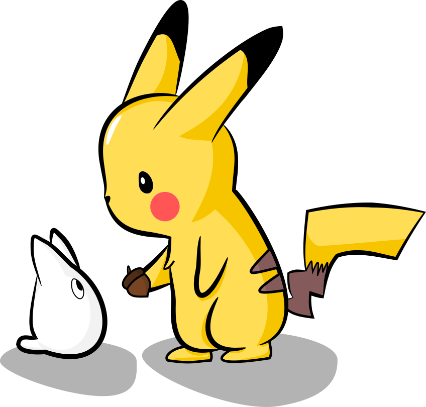 Pikachu & Totoro Crossover - Pikachu And Totoro (848x810)