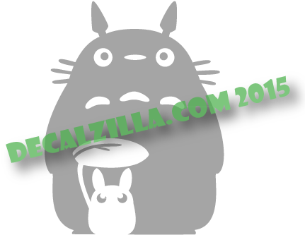 My Neighbor Totoro Silhouette- Decal Sticker - Rat (453x358)