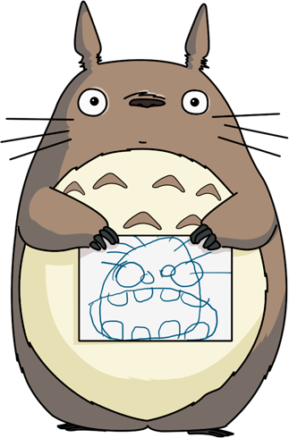 Totoro By Lunai - Cartoon (323x490)
