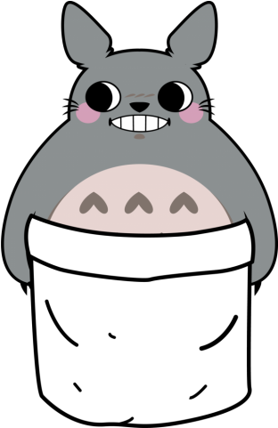Totoro In A Pocket - Cartoon (500x500)