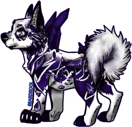 Hearts Descent Geode 2 By Bear Drool - Companion Dog (550x535)