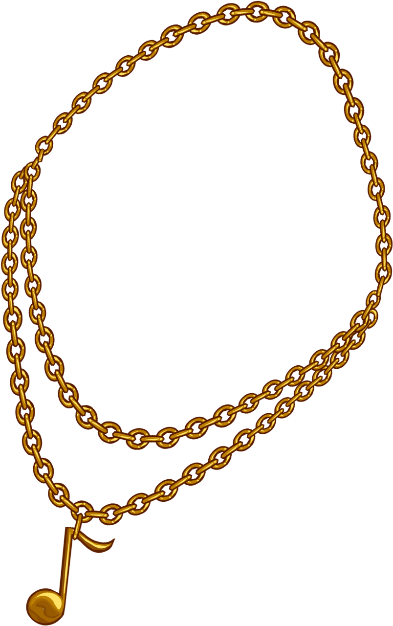 Bronze Music Note Necklace - Cb Edits Chain Png (804x1280)