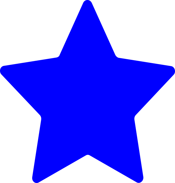 Clip Art Blue Star (570x597)