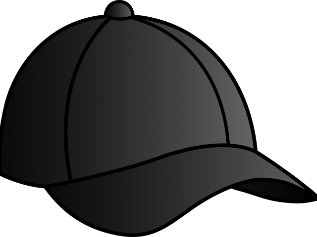 Beanie Clipart Wacky Hat - Black Baseball Cap Cartoon (640x480)