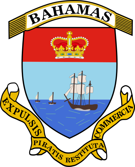 Emblem Of The Bahamas, - Coat Of Arms Of The Bahamas (440x544)