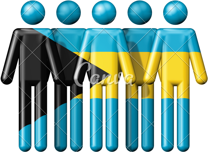 Flag Of Bahamas On Stick Figure - Group Of Indian Flags (800x636)