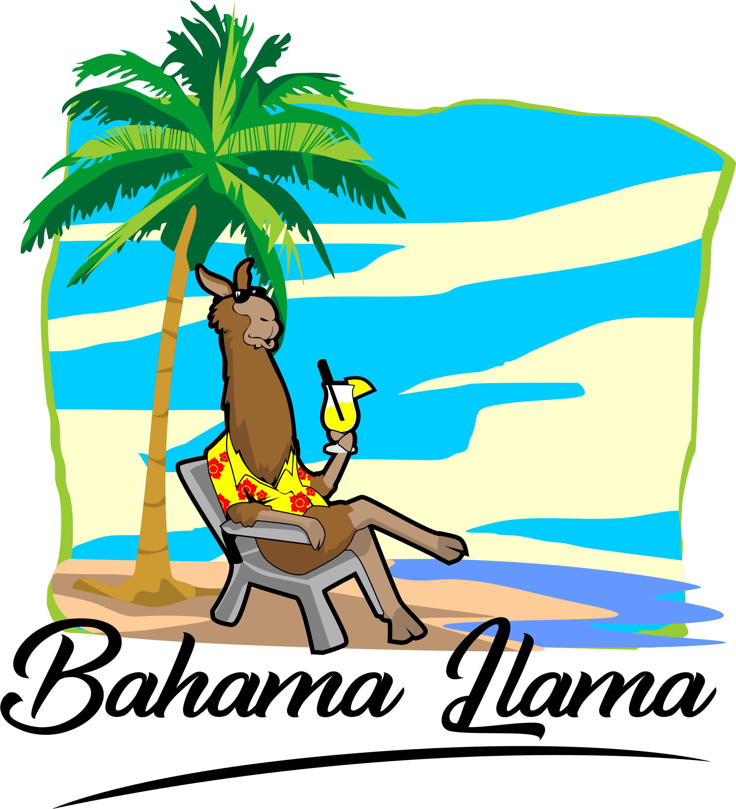 Bahama Llama T-shirt - Bahama Llama T-shirt (3000x3000)