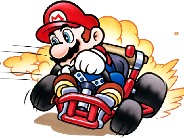 Nintendo Clipart Mario Background - Super Mario Kart Official Artwork (640x480)