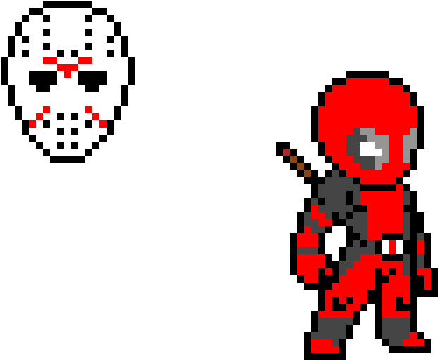 Jason Mask/ Deadpool - Pixel Art Jason Mask (780x550)