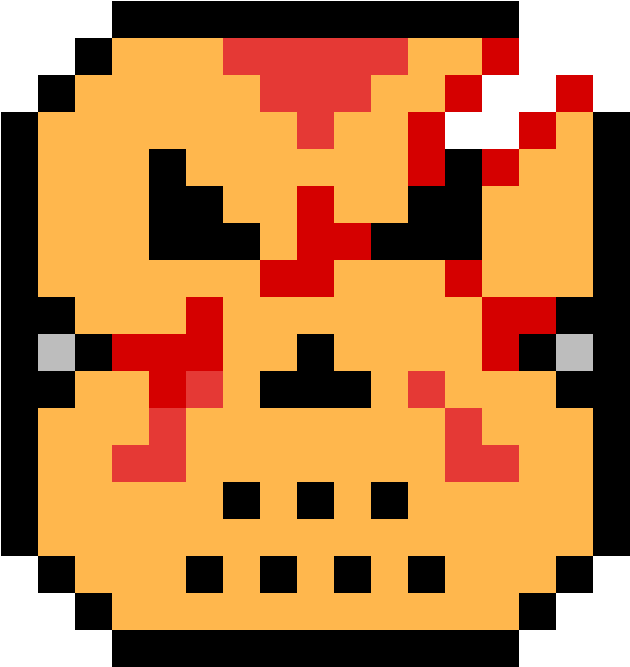 Jason Voorhees Mask - Coffee Mug Pixel Art (1184x1184)