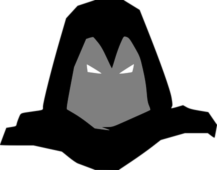 Mask, Black, Danger, Evil, Dark - Black Mask Cartoon (434x340)