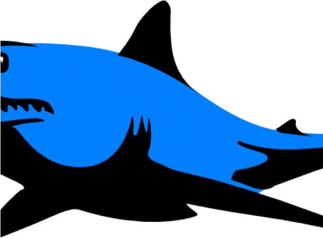 Whale Shark Clipart Transparent - Hammerhead Shark Cartoon Black And White (640x480)