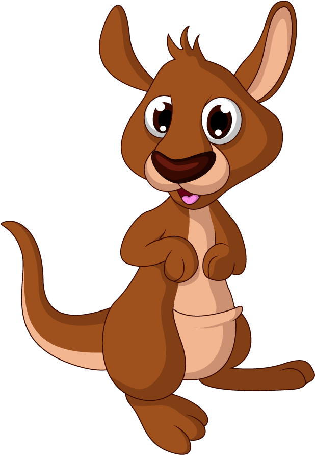 Image Transparent Cartoon Illustration Brown Transprent - Png Cartoon Kangaroo (1010x1010)