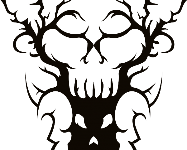 Creepy Clipart Silhouette - Scary Trees Black And White (640x480)