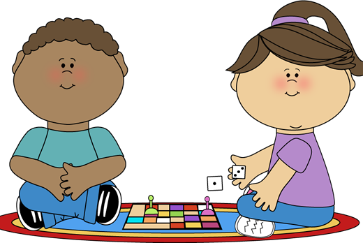 Kids Playing A Board Game Clip Art - Small Group Math Clip Art (520x348)