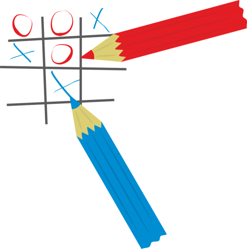 Tic Tac Pencils - Tic Tac Toe Clip Art (500x503)