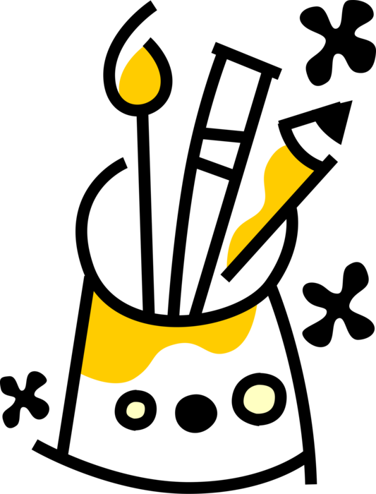 Cup Clipart Pencil - Cup Clipart Pencil (533x700)