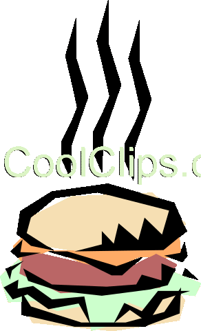 Cool Hamburger Royalty Free Vector Clip Art Illustration - Fast Food (292x480)