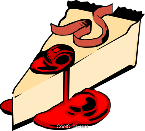 Cheesecake With Cheery Sauce Royalty Free Vector Clip - Чизкейк Вектор Пнг (480x434)