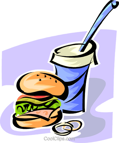 Hamburger And Soda Pop Royalty Free Vector Clip Art - Hamburger And Soda Pop Royalty Free Vector Clip Art (400x480)