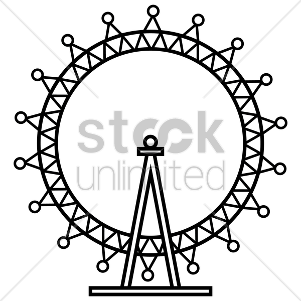 London Eye V矢量图形 - Tennis Cricket Association Of India (600x600)