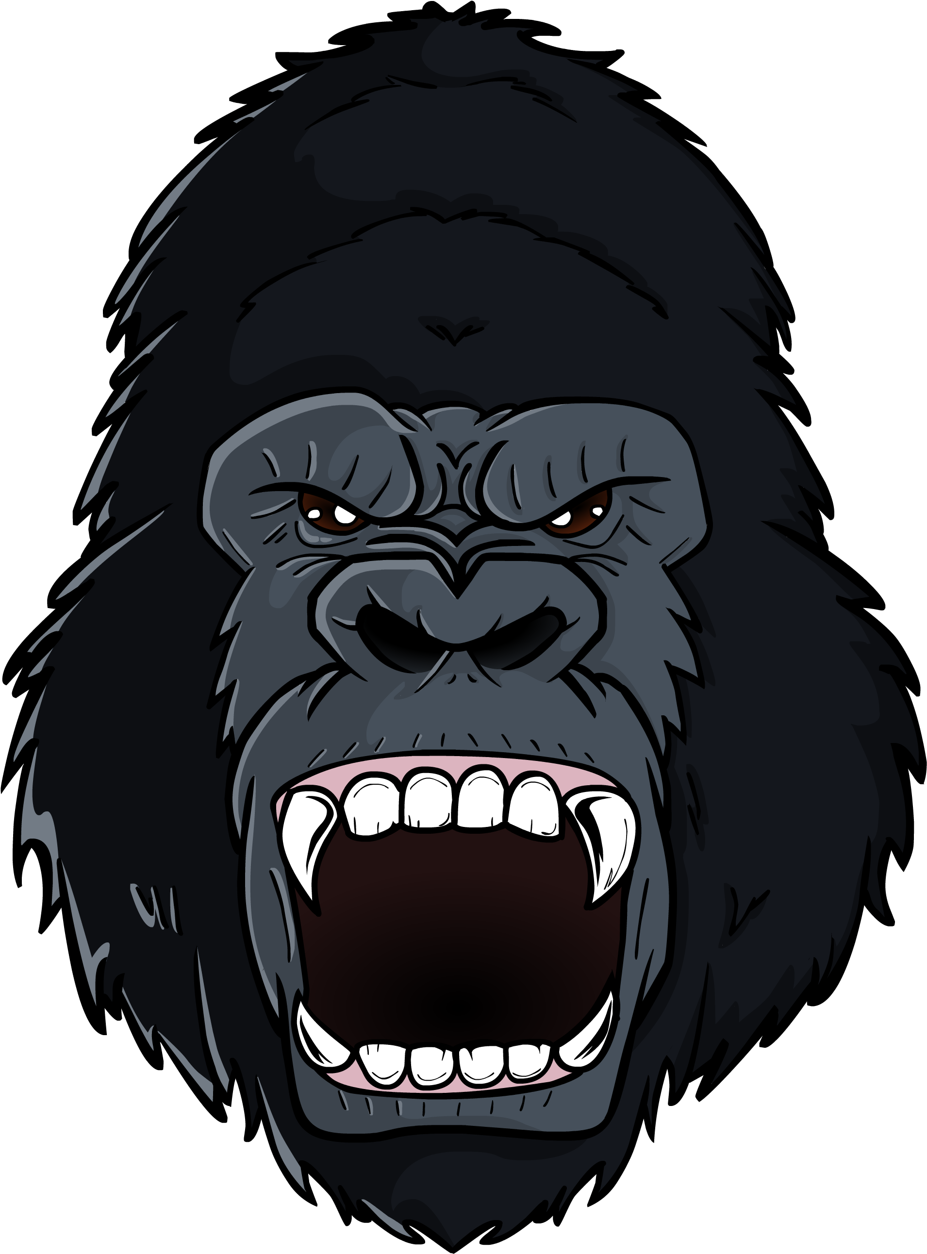 Clip For Free Download On Mbtskoudsalg - Gorilla Cartoon - (2738x2738) Png  Clipart Download