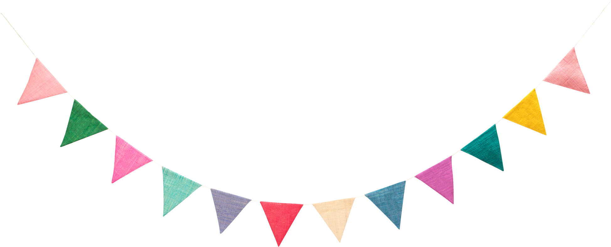 Raffia Garland With Triangles For The Perfect Birthday - Cadenetas De Papel Crepe Para Navidad (2000x2000)