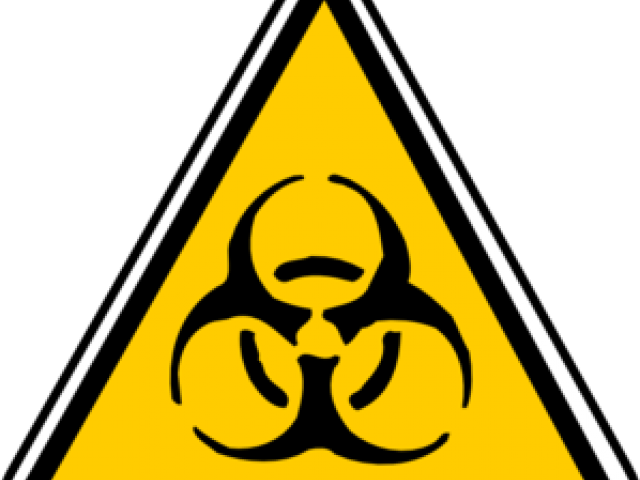 Danger Clipart Medical - Biohazard Sharps Receptacle Sign Meaning (640x480)