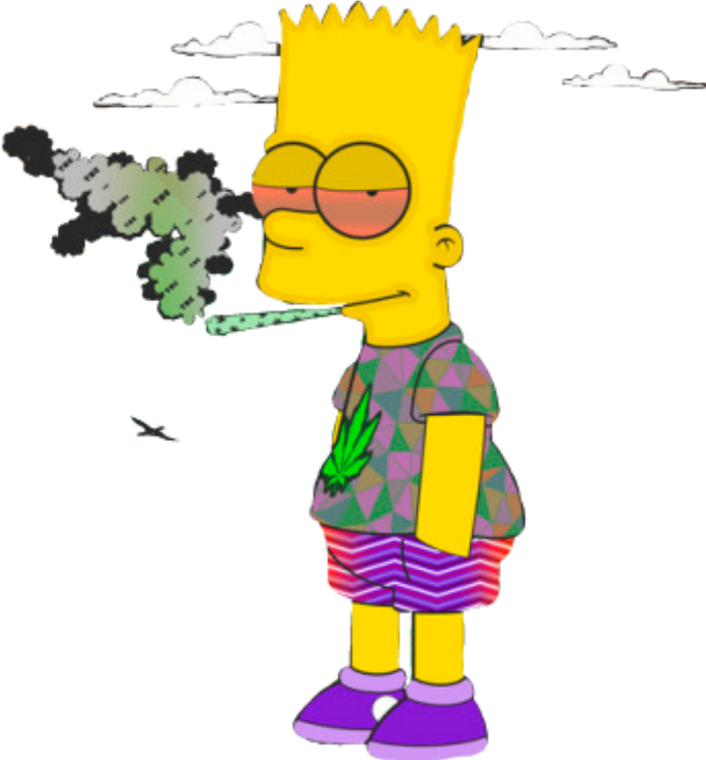 Memezasf Bart Supreme Simpsons Thesimpsons Bartsimpson - Bart Simpson Marijuana (1024x1103)