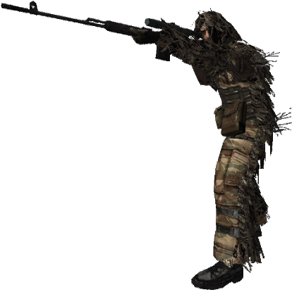 Clipart Black And White Clipground - Call Of Duty Sniper Characters (421x416)