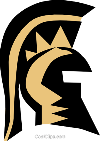 Greek Helmet Royalty Free Vector Clip Art Illustration - Emblem (341x480)