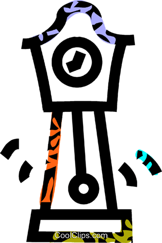 Grandfather Clock Royalty Free Vector Clip Art - Pendulum (320x480)