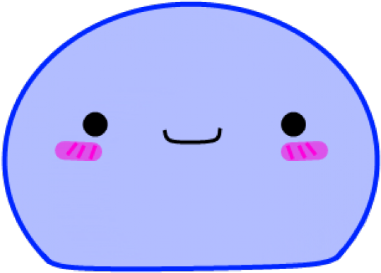 Blue Blob With Face (640x480)