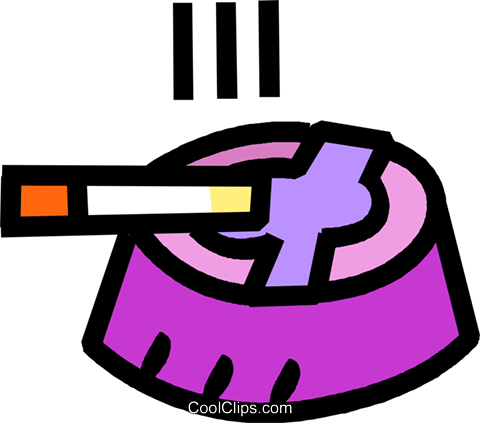 Cigarette In An Ashtray Royalty Free Vector Clip Art - Cigarette In An Ashtray Royalty Free Vector Clip Art (480x423)