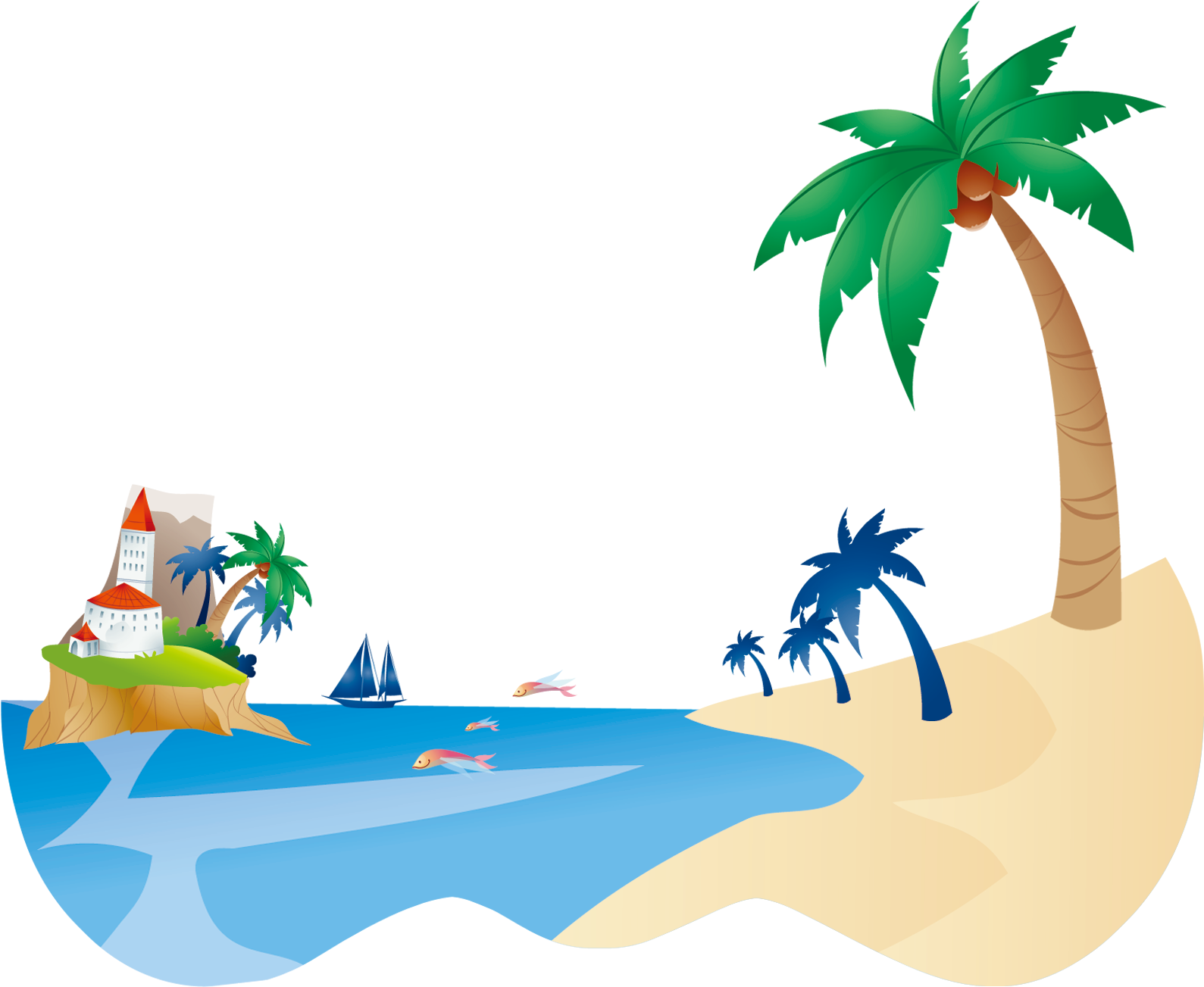Beach Png - Coconut Tree Clip Art (1684x1323)