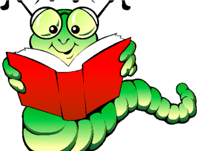 School Clipart Transparent Background - Bookworm Png (640x480)