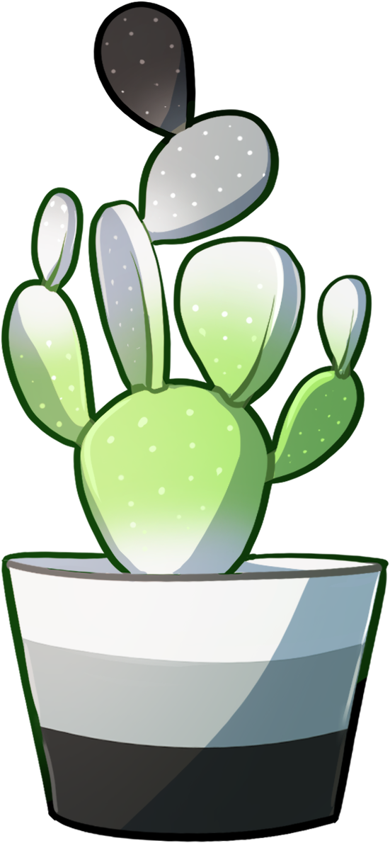 Pride Cacti Stickers - Pride Cacti Stickers (653x1225)
