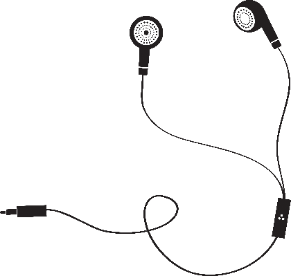 Earphone Symbol - Transparent Background Earbuds Clipart (420x399)