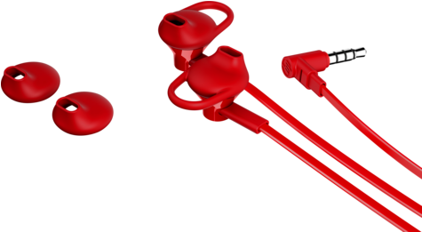 Hp Earbuds Red Headset - Hp In Ear Headset 150 (474x356)